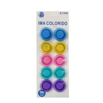 Kit 10 imãs de geladeira ou mural colorido 30MM