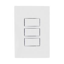 Kit 10 Interruptor 3 Teclas Simples Completo Bco 10A - I9