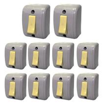 Kit 10 Interruptor Silentoque Sobrepor Simples 10a 1500 Pial Kit 10 Interruptor Silentoque Sobrepor Simples 10a 1500 Pial