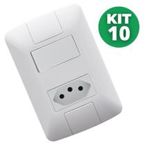 Kit 10 Interruptor simples + 1 Tomada 10a Tramontina Aria