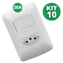 Kit 10 Interruptor simples + 1 Tomada 20a Tramontina Aria