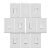Kit 10 Interruptor Simples Com Placa 4x2 Liz Tramontina Kit 10 Interruptor Simples Com Placa 4x2 Liz Tramontina