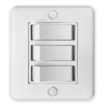 Kit 10 Interruptor Simples Triplo Sobrepor 6A Sistema X Box