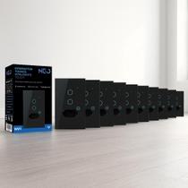 Kit 10 Interruptor Smart Wi-fi 2.4 GHz Alexa 2 Botões Tomada 4x2 Bivolt Preto 291990636-10 Neo Avant Kit 10 Interruptor Smart Wi-fi 2.4 GHz Alexa 2 Botões Tomada 4x2 Bivolt Preto 291990636-10 Neo Avant