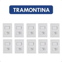 Kit 10 Interruptor + Tomada 10A 4X2 Embutir Liz Tramontina Kit 10 Interruptor + Tomada 10A 4X2 Embutir Liz Tramontina