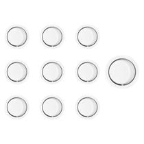 Kit 10 Interruptores Bolinha de Tecla para Móveis MarGirius Moldura M9 com Cabo Série 16.000 Branco