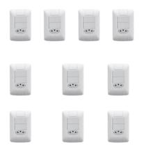 Kit 10 Interruptores duplo 6A + 1 tomada 20A Tramontina Aria