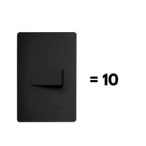 Kit 10 Interruptores Simples Preto-HabitatFame Kit 10 Interruptores Simples Preto-HabitatFame