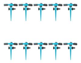 Kit 10 Irrigador Aspersor 360 Jatos Grama Jardins Horta