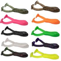 Kit 10 Isca Artificial Frog Soft Sapinho 9,5cm 14 Gramas Para Pesca Traíra Tucunaré Trairão Black Bass Lagoa Rio Pesqueiro