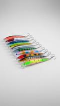 Kit 10 Iscas Artificiais Minnow 10cm 7.5g 3D