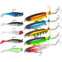 Kit 10 Iscas Artificiais modelo Hélice whopper + isca soft