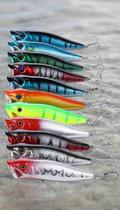 Kit 10 Iscas Artificiais Popper 9cm 12g Superfície