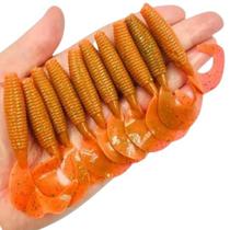 Kit 10 Iscas Artificiais SoftBait Grub Tucunaré Traíras Cor6 Kit 10 Iscas Artificiais SoftBait Grub Tucunaré Traíras Cor6