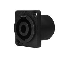 Kit 10 Jack Speakon Fêmea 4 Vias c/ Trava Metal - QUADRADA