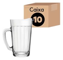 Kit 10 Jarra De Suco Vidro Estilo Copo Americano 750ml C/alça Nadir