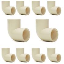 Kit 10 Joelho Cotovelo Resistente 90 Cpvc 22mm Água Quente Kit 10 Joelho Cotovelo Resistente 90 Cpvc 22mm Água Quente
