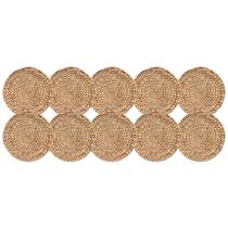 Kit 10 Jogo Americano Fibra Natural Jacinto 38Cm Rafimex