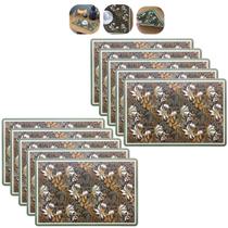 Kit 10 Jogo Americano Mesa Posta Luxo Plástico Resistente Multicolorido Lyor