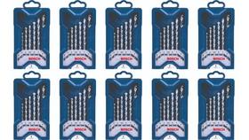 Kit 10 Jogos De Brocas Bosch X-line Para Concreto 7 Peças Kit 10 Jogos De Brocas Bosch X-line Para Concreto 7 Peças