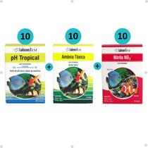 Kit 10 Labcon PH Tropical 15ml + 10Labcon Amônia Água Doce + 10Labcon Nitrito