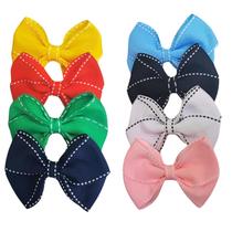 Kit 10 Laços Cruzados Presilha de Cabelo Infantil Menina