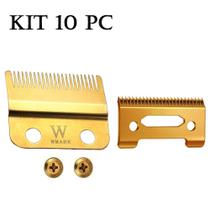 Kit 10 Lamina W2 Gold Fade Wmark Profissional