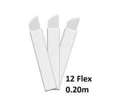 Kit 10 Lâminas 12 Flex nano 0,20 Agulha Micropigmentação