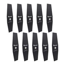 Kit 10 Lâminas para Roçadeira com 2 Pontas em Aço com Adaptador de Furo 35025,42,0mm Universal Toyama Original Kit 10 Lâminas para Roçadeira com 2 Pontas em Aço com Adaptador de Furo 35025,42,0mm Universal Toyama Original