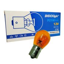 Kit 10 Lâmpada 1 Polo Halogena 1141 12V 21W BA15S Laranja