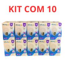 Kit 10 Lampada Bolinha 3w G45 E27 Branco Frio 6500k 127v