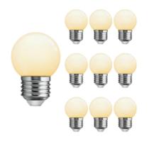 Kit 10 Lâmpada Bolinha 4w Led Bivolt E27 3000k Luz Amarela