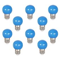 Kit 10 Lampada Bolinha Led 1W Camarim Varal Espelho Azul
