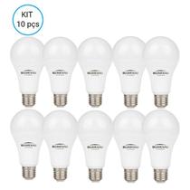 Kit 10 lampada bulbo led 12w 1050lm 6500k e-27 branco frio