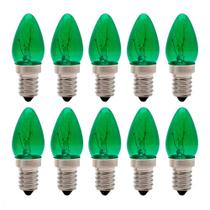 Kit 10 lâmpada chupeta verde 7w e14 - brasfort