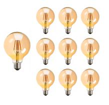 Kit 10 Lâmpada Filamento LED Globo G80 4W AMBAR 2200K BIVOLT Kit 10 Lâmpada Filamento LED Globo G80 4W AMBAR 2200K BIVOLT