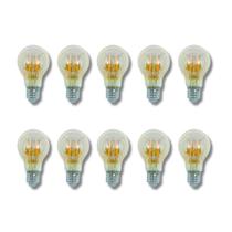 Kit 10 Lâmpada Filamento Led Vintage Redonda A60 4W Gold Kit 10 Lâmpada Filamento Led Vintage Redonda A60 4W Gold