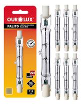 Kit 10 Lâmpada Halogena Palito R7s 500w 220v Ourolux