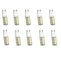 Kit 10 Lâmpada Halopin Led G9 5w Lustres E Pendentes Bivolt BRANCO FRIO