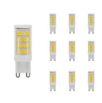 Kit 10 Lâmpada Halopin Led G9 5w Lustres E Pendentes Bivolt Branco quente