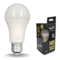 Kit 10 Lâmpada LED 15w Bulbo Branco Frio 6500k Lu Branca Bivolt 110v 220v Soquete E27 - Maxxy