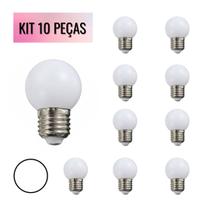 KIT 10 Lampada LED Bolinha 1W Branco Frio 6500K 127V