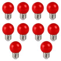 Kit 10 Lâmpada Led Bolinha 3w E27 Colorida Decorativa Abajur Varal Festa Luz Amarela Azul Rosa Verde Vermelho 127v 220v