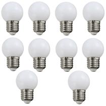 Kit 10 Lâmpada Led Bolinha 3w E27 Penteadeira Camarim Varal Espelho Abajur Lustre Branco Frio ou Quente 127v Ou 220v