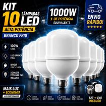 Kit 10 Lâmpada LED Bulbo 100W Super Branca Econômica Bivolt