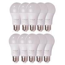 Kit 10 Lâmpada LED Bulbo 15W Base E-27 Bivolt 6500K Foxlux