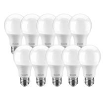 Kit 10 Lâmpada Led Bulbo Elgin E27 9w 60w Econômica Branca Fria