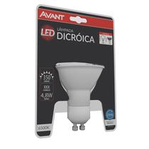 Kit 10 Lampada Led Dicroica Mr16 Gu10 4,8w Branco Frio 6500k