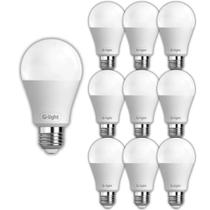 Kit 10 Lâmpada Led E27 9w 6500k Branco Frio - G-light
