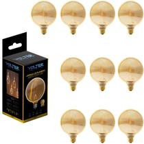 Kit 10 Lâmpada Led Filamento Retrô Borda Flame 4w Biv 2200k